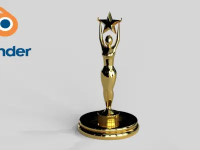 Award Trophy 08 Low-poly 3D model