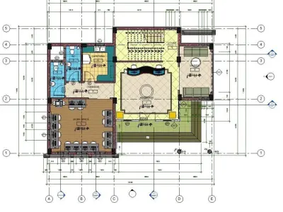 coffee net  compelete revit project  3D model