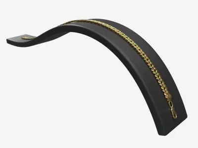 Bracelet Curved Leather Display Holder Stand 3D model