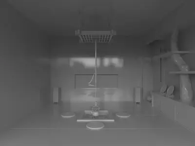 Japanese tea room furnitures set 3D model