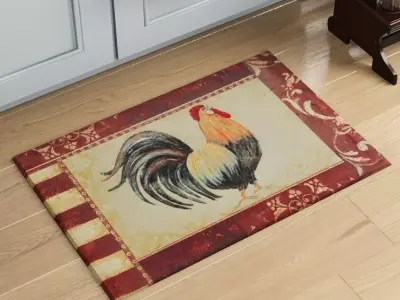 AG Mikaela Rooster Kitchen Mat Free 3D model