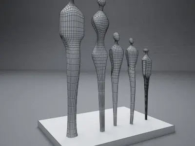 modern Abstract sculpture 07 3D model