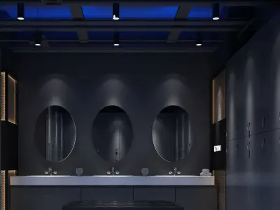 Locker Room 3D model