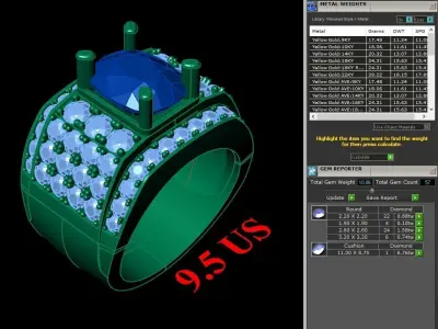 Luxury Men Rings Designs 5MR076 3D print model