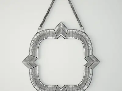 Mirror With Four Points by ZARA HOME 3D model