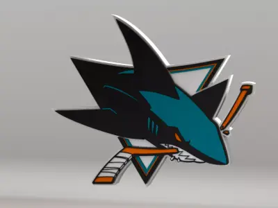 NHL San Jose Sharks Team Logo 3D model