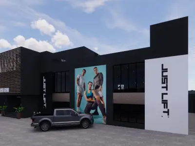 GYM CENTER WITH SAUNA AND SQAUSH COURT 3D model