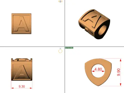 Bead charm A 3D print model