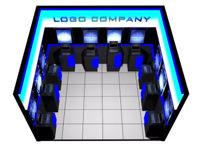  Booth Exhibition Stand a14c 3D model