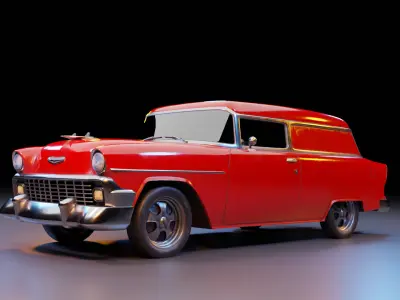 1956 Chevrolet Sedan Delivery Low-poly 3D model