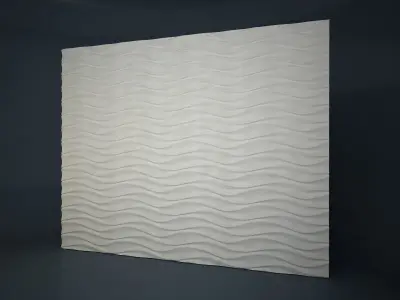 01 WAVES PATTERN WALL Low-poly 3D model purchase