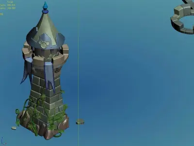 Game Cartoon - City - Angle House 03 3D model