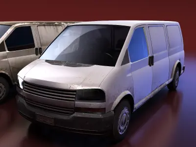Van model chevrolet express vans Low-poly 3D model