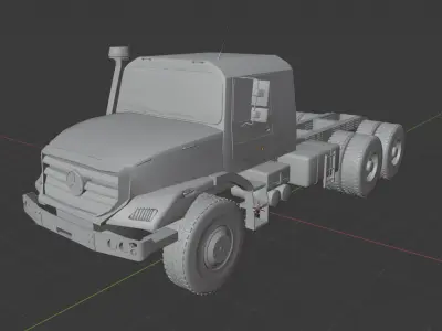 Mercedes Benz Zetros Low-poly 3D model