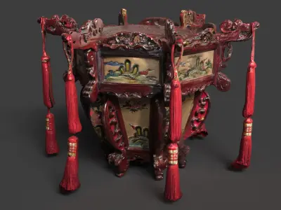Chinese palace lantern   Low-poly 3D model buy
