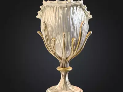 Pearlescent Chalice Ornamental Fantasy Low-poly 3D model