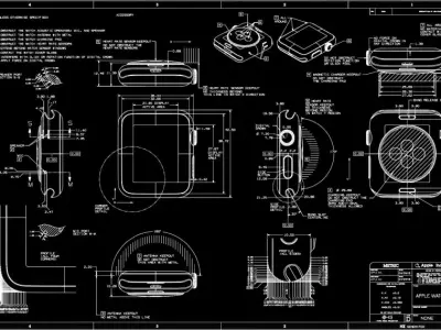apple watch s4 sport 44mm white 3D model