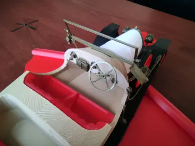 Chitty Chitty Bang Bang car PRINTABLE LOW POLY 3D print model