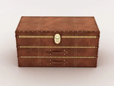 Leather Storage Chest 3D model