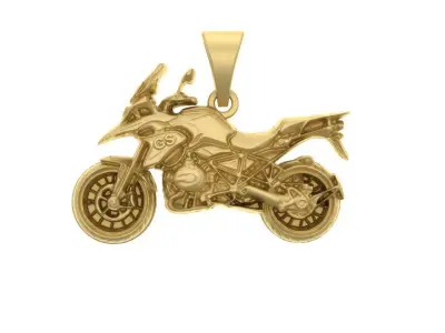 SOLID MOTOCYCLE BMW GS1200 PENDANT 3D HIGH RELIEF MODEL 3D print model