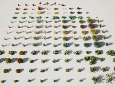 YarovoiPlantsPack plants and grasses Low-poly 3D model