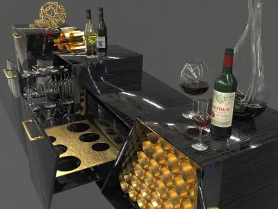 Coast Range Cabinet Set 3D model