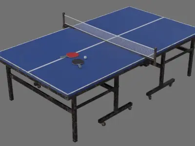 Ping Pong Table 2B Low-poly 3D model