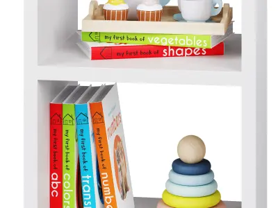 Wall shelf Mallory Kids with decor 3D model