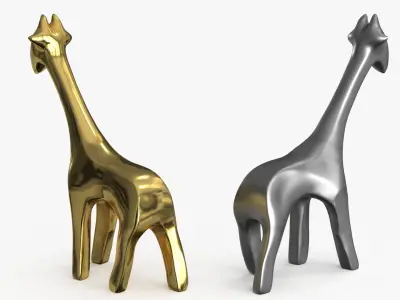 Giraffe Figurines Statuette Low-poly 3D model