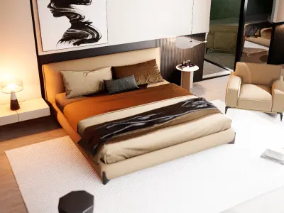 Cozy Bedroom Interior  3D model