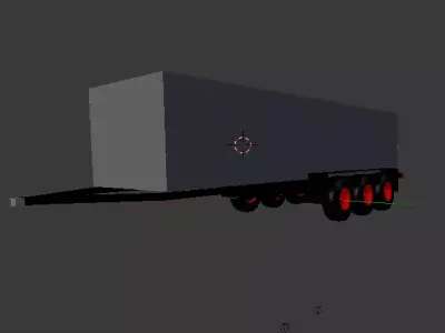 Custom 24 foot box trailer Free 3D model