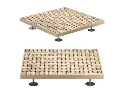 Sofia Wood - Metal Table 3D model