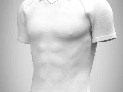 Football jersey mens t-shirt Marvelous Designer  UV map 3D model