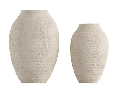  Raw effect ceramic vase 3D model