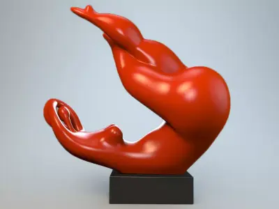Sculpture playful mood 3D model purchase
