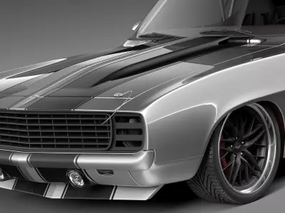 Chevrolet Camaro Pro Touring Custom 1969 3D model