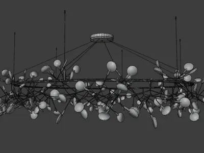 Modern plant lamp celling chandelier 3D model