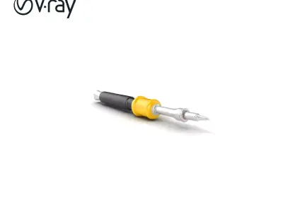 Classic Screwdriver Set with Various Head Types model pack Low-poly 3D model