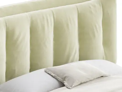 Eden Suede Fabric Upholstered Modern Bed 3D model