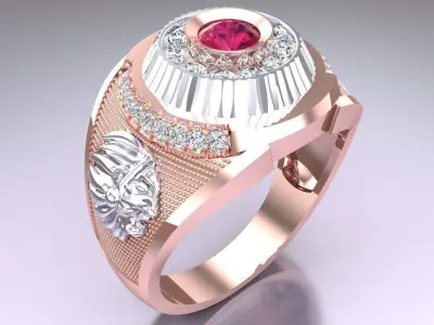 Aboriginal Rings - Men ring - N563 3D print model