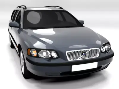 VOLVO V70 2002 LOWPOLY Low-poly 3D model