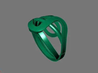 Women Ring Plain Ring Ready STL 3DM Models Womens Rings 3D print model 31
