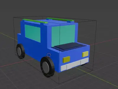 Simple car - Low poly 3D model