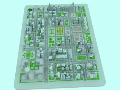 Low Poly City 3D model