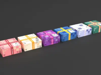 Cardboard Boxes 3D Model Low-poly 3D model