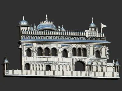 2d Golden Temple  3D print model