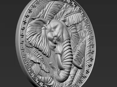 Elephant Head Pendant A41 3D print model