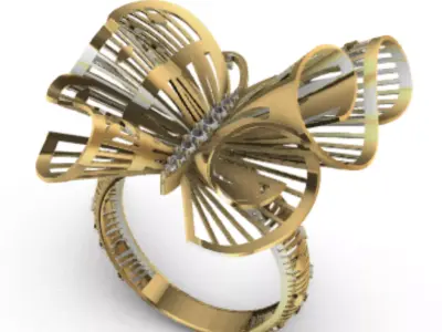 Ring Butterfly R-001 3D print model