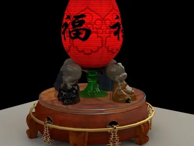 Chinese monk kids  3D model