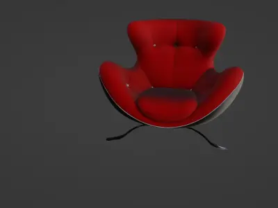Modern Designer Lounge Chair 3D model